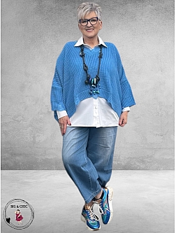 AKH Trui Oversize Hemelsblauw Laagjes Look